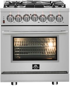 FORNO® Alta Qualita 30" Stainless Steel Pro Style Dual Fuel Range