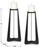 Uttermost® Columnar 2-Piece Matte Black Candleholder Set-2