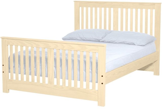 Crate Designs™ Furniture Unfinished Queen Shaker Bed-0