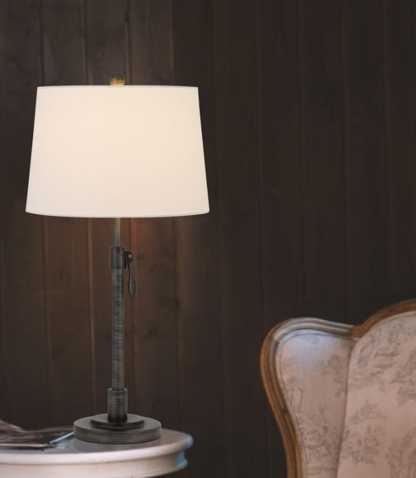 Cal® Lighting & Accessories Riverwood Antique Silver Adjustable Table Lamp-2