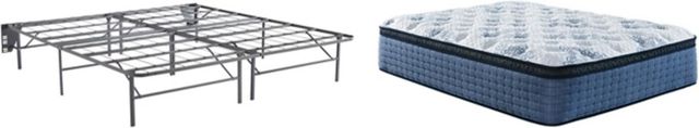 Sierra Sleep® by Ashley® Mt Dana 2-Piece Hybrid Euro Top and Better than a Boxspring Foundation King Mattress Set-0