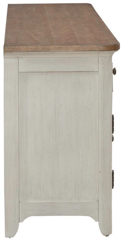 Liberty Furniture Brown/White Fireplace TV Console-2