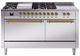 Ilve® Nostalgie II Series 60" Stainless Steel Pro Style Dual Fuel Range-0