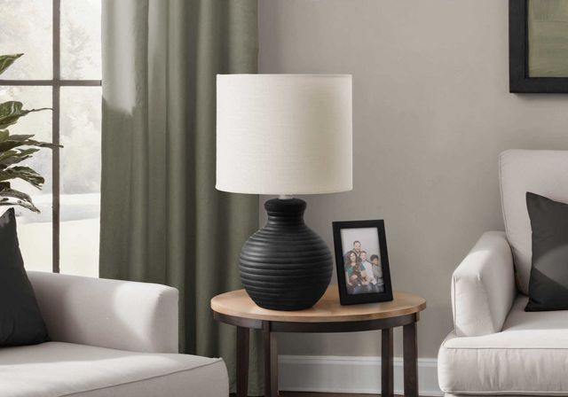 Monarch Specialties Inc. Black Resin Table Lamp -2