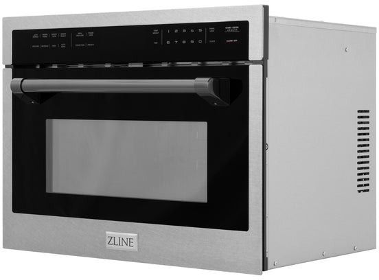 ZLINE Autograph Edition 24" 1.6 Cu. Ft. Fingerprint Resistant Satin Stainless Steel Electric Speed Oven-1