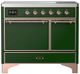 Ilve® Majestic III 40" Emerald Green Pro Style Induction Range with Solid Door and Copper Trim-0