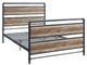 ACME Furniture Brantley Antique Oak/Sandy Gray Full Metal Rod Bed-0
