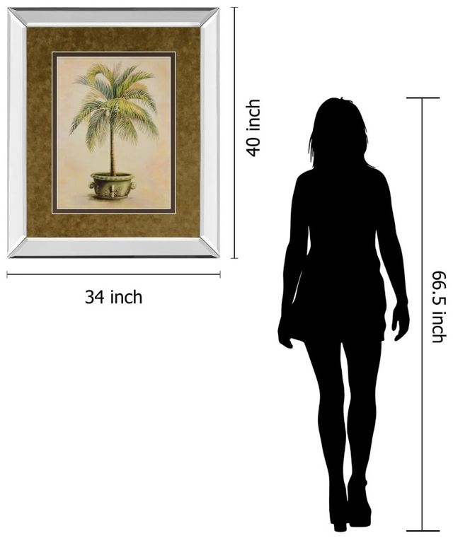 Classy Art Potted Palm Il Mirror Framed Wall Art-3