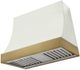 AGA Marquee 36" White Wall Mounted Range Hood with Antique Brass Trim-0