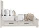 Elements International Avalanche Antique White Queen Storage Panel Bed-4