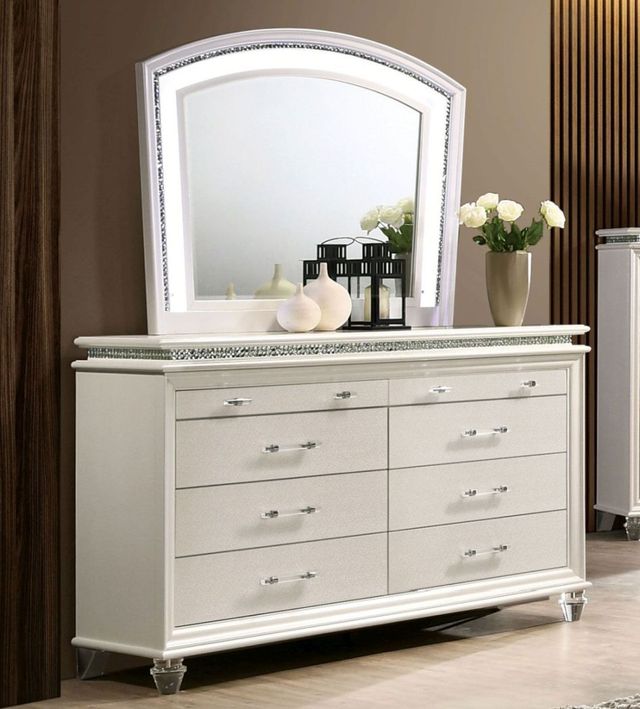Furniture of America® Maddie Pearl White Dresser-1