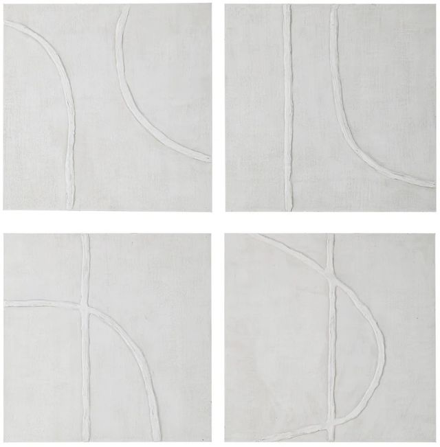 Renwil® Cellier 4-Piece White Wall Art Set-0