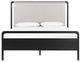 Four Hands Rosedale Ebony Oak/Knoll Sand Queen Panel Bed-1