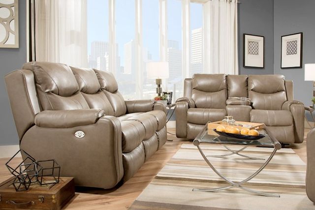Southern Motion™ Customizable Marvel Power Loveseat with Headrest and Console-1