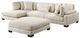 Homelegance® Traverse 4-Piece Beige Modular Sectional with Reversible Chaise and Ottoman-2
