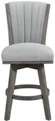 Homelegance® Corvallis Gray/Wire Brushed Gray Swivel Counter Height Chair-2