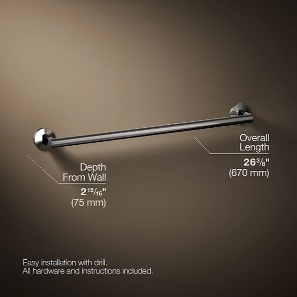 KOHLER® Components® Vibrant Titanium 24" Towel Bar-2