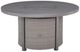 Signature Design by Ashley® Half Moon Beach Gray Wooden Outdoor Round Fire Pit Table-3