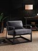 ACME Furniture Locnos Black/Gray Leather Accent Chair-1