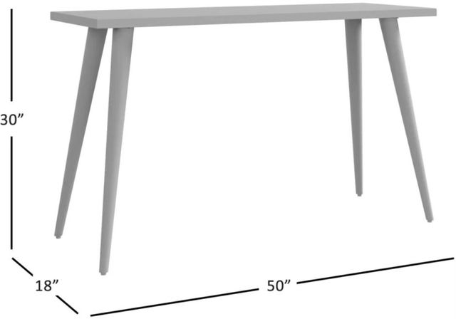 Jofran Inc. Prelude Suede Sofa Table with Black Base-2