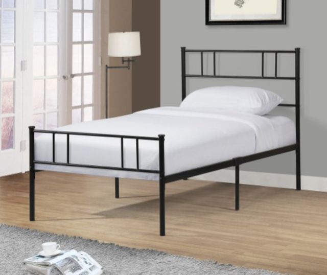 Milton Greens Stars Black Twin Metal Platform Bed -1