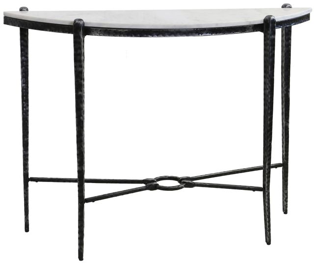 Stylecraft White Console Table with Black Frame-0