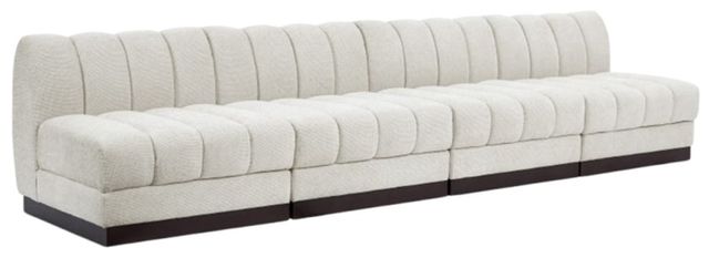 Meridian Furniture Quinn 4-Piece Cream Modular Armless Sofa-0