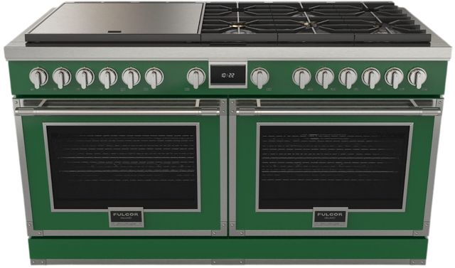 Fulgor Milano® Evoque 400 Series 60" RAL Pro Style Dual Fuel Hybrid Range with Stainless Steel Trim -0