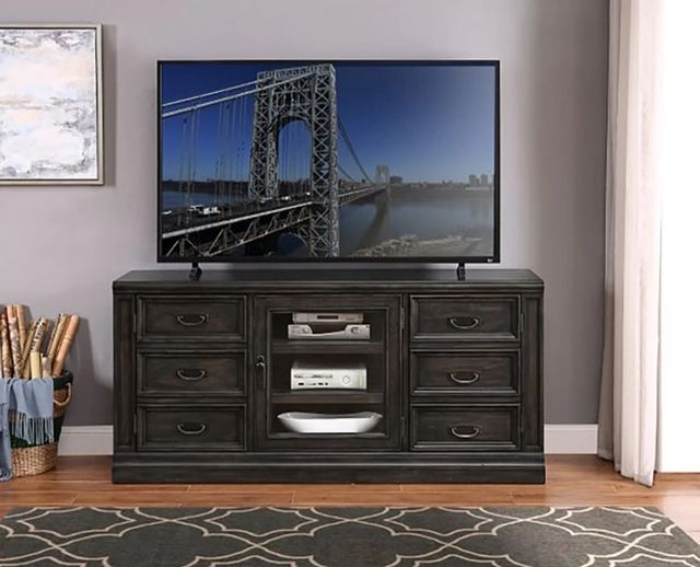 Parker House® Washington Heights Washed Charcoal 66" TV Console-3
