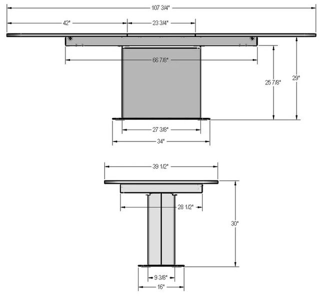 Amisco Customizable Lucarelli 108" Dining Table-2