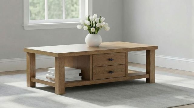 Coaster® Beasley Golden Oak Coffee Table-1