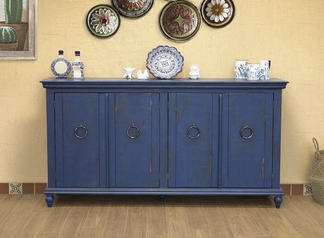 International Furniture Direct Capri Blue Console-1