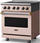Viking® 5 Series 30" Blush Pro Style Electric Range with Brushed Brass Trim-2