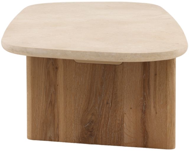 Dovetail Furniture Aelwyn Cream/Natural Coffee Table-2