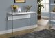 Monarch Specialties Inc. Glossy White 44"L Console Table with Tempered Glass Frame -1