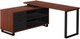 Monarch Specialties Inc. Black/Cherry L Shaped Computer Desk-0