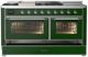 Ilve® Majestic III 60" Emerald Green Pro Style Dual Fuel Natural Gas Range with French Top and Chrome Trim-2