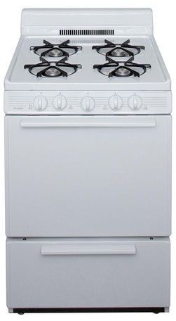 Premier Peerless 24" White Freestanding Gas Range-0