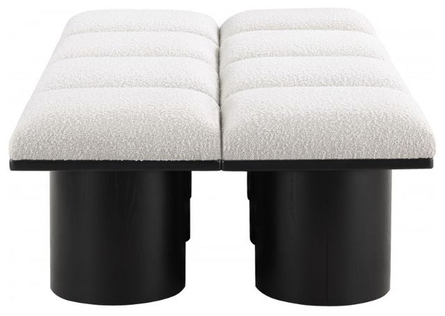 Meridian Furniture Pavilion 8-Piece Cream/Black 72" Modular Bench Set-2