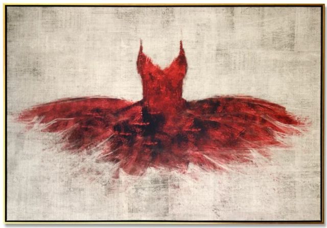 Stylecraft Dann Folely Lifestyle Red Dress Gray/Red Wall Art-0