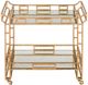Currey & Company Odeon Seneca Gold Leaf Bar Cart-0