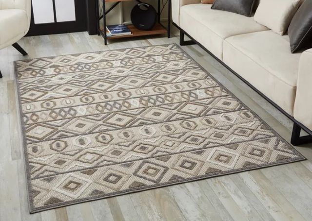 KAS Rugs Calla Gray Aztec 5'x7' Area Rug-4