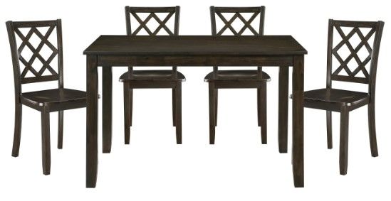 Mazin Furniture Astoria 5-Piece Charcoal Dining Set-0