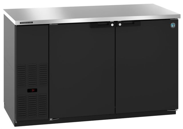 Hoshizaki Back Bar 60" 18.2 Cu. Ft. Black Vinyl Two Section Refrigerator-2