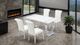 Furniture of America® Holstebro 5-Piece White 60" Dining Table Set with Silver Base-1