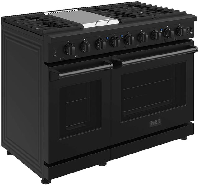 Thor Kitchen L Series 48" Matte Black Pro Style Gas Range-4