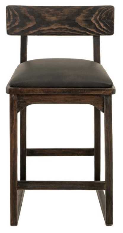 International Furniture Direct Balam Gray/Stained Dark Barstool-2