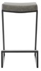 Armen Living Atlantis Matte Black/Vintage Gray Counter Stool-1