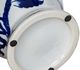 A & B Home Blue/White Magnolia Pattern Ginger Jar-4