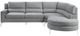 Mazin Furniture Bonita 2-Piece Gray Right-Arm Facing Sofa Sectional and Chaise-0